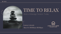 Zen Book Now Massage Facebook Event Cover Design