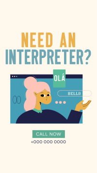 Modern Interpreter Facebook Story Design