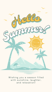 Vintage Summer Greeting Facebook story Image Preview