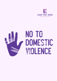 No to Domestic Violence Flyer Design