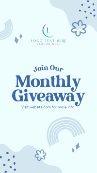 Monthly Giveaway Instagram Story Preview