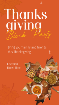 Thanksgiving Block Party Instagram Reel Design