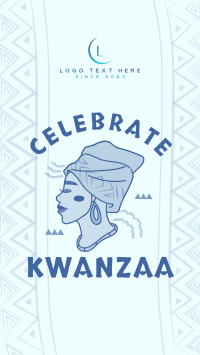 Kwanzaa African Woman Facebook Story Design