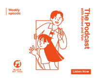 Podcast Illustration Facebook Post Image Preview