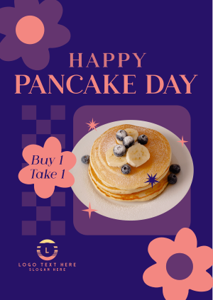 Cute Pancake Day Poster Image Preview