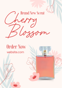 Elegant Flowery Perfume Poster Design
