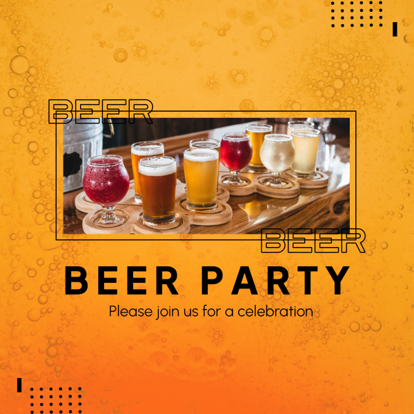 Beer Party Instagram Post Design Image Preview