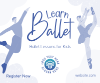 Kids Ballet Lessons Facebook Post Design
