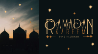 Unique Minimalist Ramadan Facebook Event Cover Design