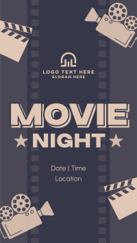 Movie Marathon Night Facebook Story Design