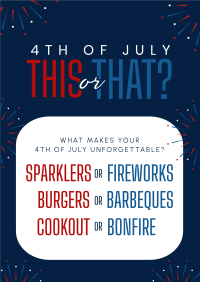 4th of July This or That Poster Preview