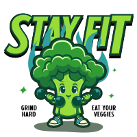 Cute Fitness Broccoli T-shirt Image Preview