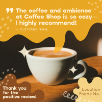 Quirky Cafe Testimonial Linkedin Post Image Preview