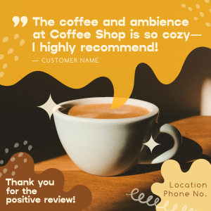 Quirky Cafe Testimonial Linkedin Post Image Preview