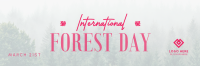Minimalist Forest Day Twitter Header Design