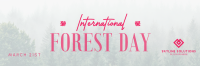 Minimalist Forest Day Twitter Header Image Preview