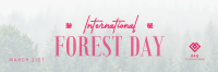 Minimalist Forest Day Twitter Header Image Preview