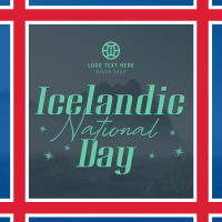 Textured Icelandic National Day Linkedin Post Image Preview