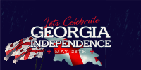 Let's Celebrate Georgia Independence Twitter post Image Preview