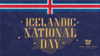 Sparkly Icelandic National Day Facebook event cover Image Preview