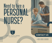 Nurse For Hire Facebook Post Design