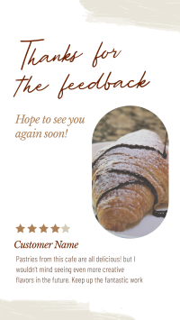 Cafe Customer Feedback Video Image Preview