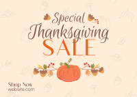 Special Thanksgiving Sale Postcard Image Preview