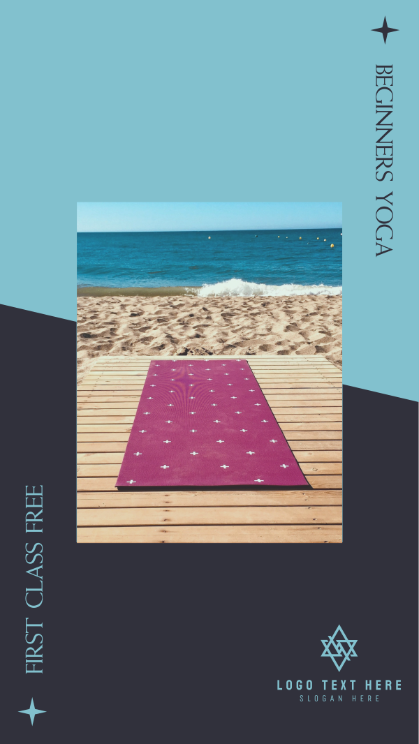 Yoga Class Beach Instagram Story Design Image Preview