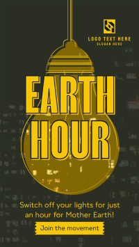 Earth Hour Light Bulb Facebook story Image Preview