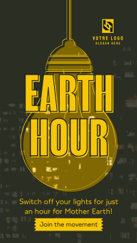 Earth Hour Light Bulb Facebook story Image Preview