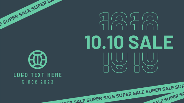 10.10 Super Sale Tape Facebook Event Cover Design Image Preview
