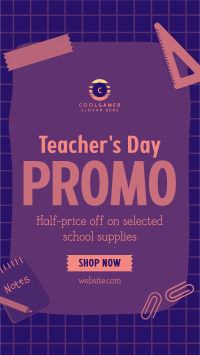 Teacher's Day Deals TikTok video Image Preview