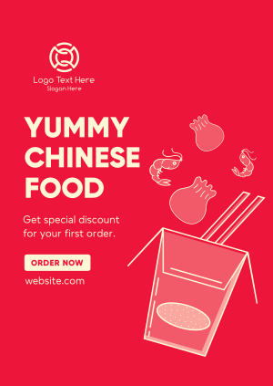 Asian Food Delivery Poster