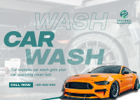 Professional Car Cleaning Postcard Design