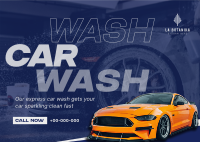 Professional Car Cleaning Postcard Design