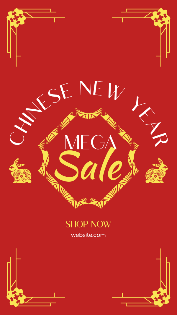 Chinese Year Sale Instagram Story Design Image Preview