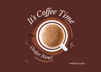 It's Coffee Time Postcard Design