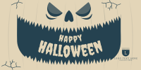 Scary Halloween Pumpkin Twitter post Image Preview