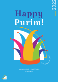 Purim Hat Flyer Design