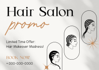 Hair Salon Postcard Design