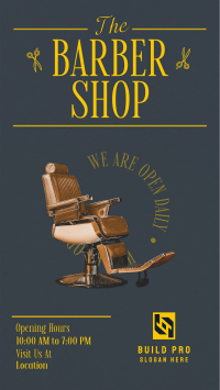 Editorial Barber Shop Facebook Story Design
