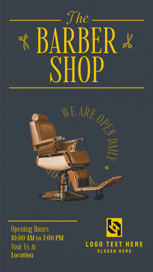 Editorial Barber Shop Facebook story Image Preview