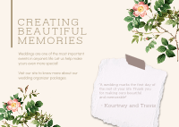Creating Beautiful Memories Postcard Image Preview