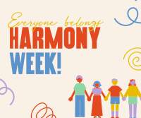 United Harmony Week Facebook Post Design