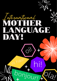 Quirky International Mother Language Day Poster Image Preview