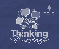 Simple Quirky Thinking Thursday Facebook Post Design