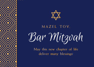 Bar Mitzvah Postcard Image Preview