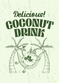 Coconut Drink Mascot Flyer Image Preview