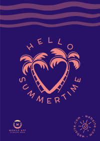 Hello Summertime Poster Design