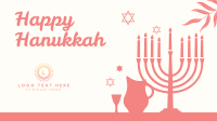 Happy Hanukkah Zoom Background Design